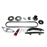 Zestaw łańcucha rozrządu z kołami i napinaczem