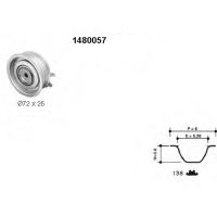 Zestaw paska zębatego z 1 rolką napinającą