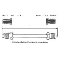 Przewód hamulcowy 115 mm 10 X 1 miedziano-niklowy