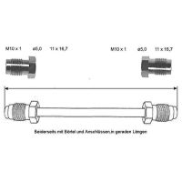 Przewód hamulcowy 180 mm 10 X 1 miedziano-niklowy
