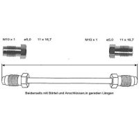 Przewód hamulcowy 330 mm 10 X 1 miedziano-niklowy