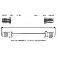 Przewód hamulcowy 340 mm 10 X 1 miedziano-niklowy