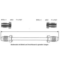 Przewód hamulcowy 360 mm 10 X 1 miedziano-niklowy