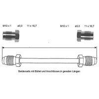 Przewód hamulcowy 425 mm 10 X 1 miedziano-niklowy