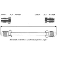 Przewód hamulcowy 750 mm 10 X 1 miedziano-niklowy