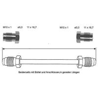 Przewód hamulcowy 1000 mm 10 X 1 miedziano-niklowy