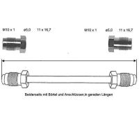 Przewód hamulcowy 1220 mm 10 X 1 miedziano-niklowy
