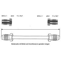 Przewód hamulcowy 1450 mm 10 X 1 miedziano-niklowy