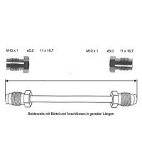 Przewód hamulcowy 1900 mm 10 X 1 miedziano-niklowy