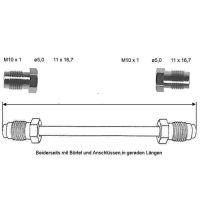 Przewód hamulcowy 2800 mm 10 X 1 miedziano-niklowy