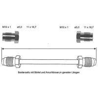 Przewód hamulcowy 2950 mm 10 X 1 miedziano-niklowy