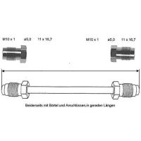 Przewód hamulcowy 3000 mm 10 X 1 miedziano-niklowy