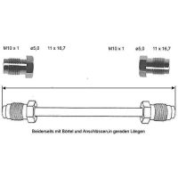Przewód hamulcowy 3050 mm 10 X 1 miedziano-niklowy