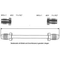 Przewód hamulcowy 3150 mm 10 X 1 miedziano-niklowy