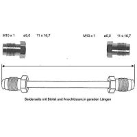 Przewód hamulcowy 3550 mm 10 X 1 miedziano-niklowy