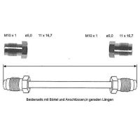 Przewód hamulcowy 3750 mm 10 X 1 miedziano-niklowy