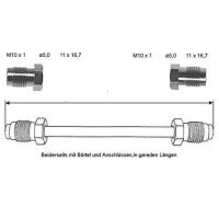 Przewód hamulcowy 4000 mm 10 X 1 miedziano-niklowy
