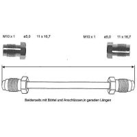 Przewód hamulcowy 4250 mm 10 X 1 miedziano-niklowy