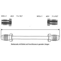 Przewód hamulcowy 4400 mm 10 X 1 miedziano-niklowy