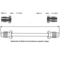 Przewód hamulcowy 4550 mm 10 X 1 miedziano-niklowy