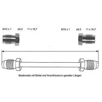 Przewód hamulcowy 4950 mm 10 X 1 miedziano-niklowy