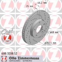 Zestaw sportowych tarcz hamulcowych perforowanych ABE