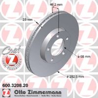 Wewnętrznie wentylowana przednia tarcza hamulcowa