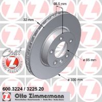 Przednia tarcza hamulcowa wentylowana wewnętrznie z lewej strony