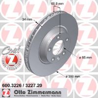 Tarcza hamulcowa przednia, wentylowana wewnętrznie, z prawej strony
