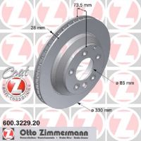 Wewnętrznie wentylowana tylna tarcza hamulcowa