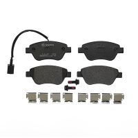 Zestaw klocków hamulcowych przedni ze stykiem ostrzegającym o zużyciu i akcesoriami Brembo