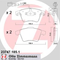 Klocki hamulcowe przednie z 2 stykami ostrzegawczymi