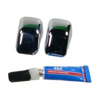 Zestaw nakładek na dyszę spryskiwacza, chrom