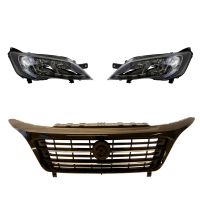 Zestaw czarnych reflektorów osłona chłodnicy LED