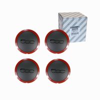 Komplet 4 kołpaków na piasty ORIGINAL czerwony do felg aluminiowych