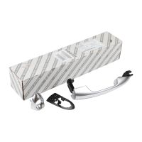 Klamka przednia lewa, plastik, wygląd aluminium, oryginał FCA 156099955