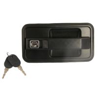 Klamka z kluczem i wkładką po lewej stronie