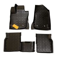 Zestaw 3 gumowych dywaników podłogowych w kolorze czarnym z logo Jeep