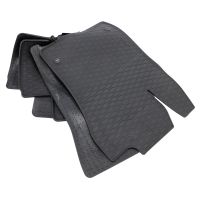 Gumowa mata podłogowa czarna z wysokim brzegiem