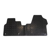 Mata gumowa Rondo, czarna, młotkowana, przód lewy i prawy