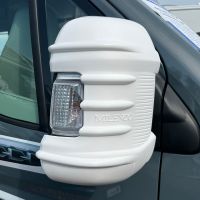 Zestaw ochronnych nakładek na lusterka w kolorze białym