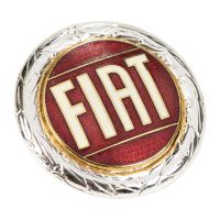 Emblemat FIAT okrągły zaślepiony srebrny